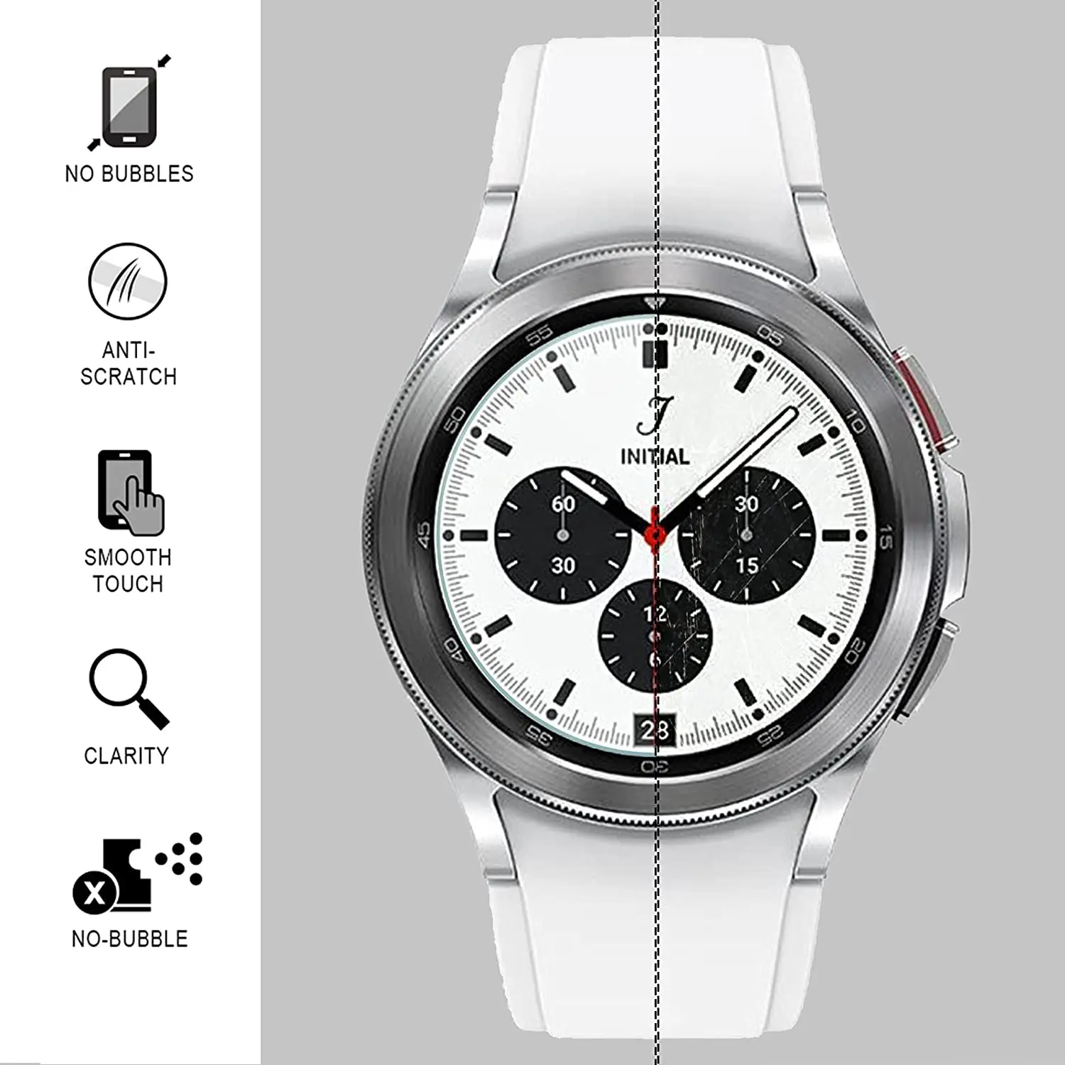 Vetro temperato per Samsung Galaxy Watch 4 Classic 42mm 46mm Protezione schermo antigraffio per Galaxy Watch 4 Classic1/2/3/4/5 pezzi