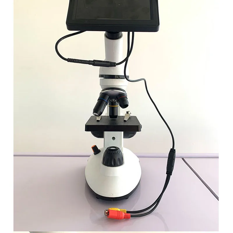 Professional Mites Sperm biological Lab Digital Microscope Led + electronic eyepiece + 4.3-inch LCD screen