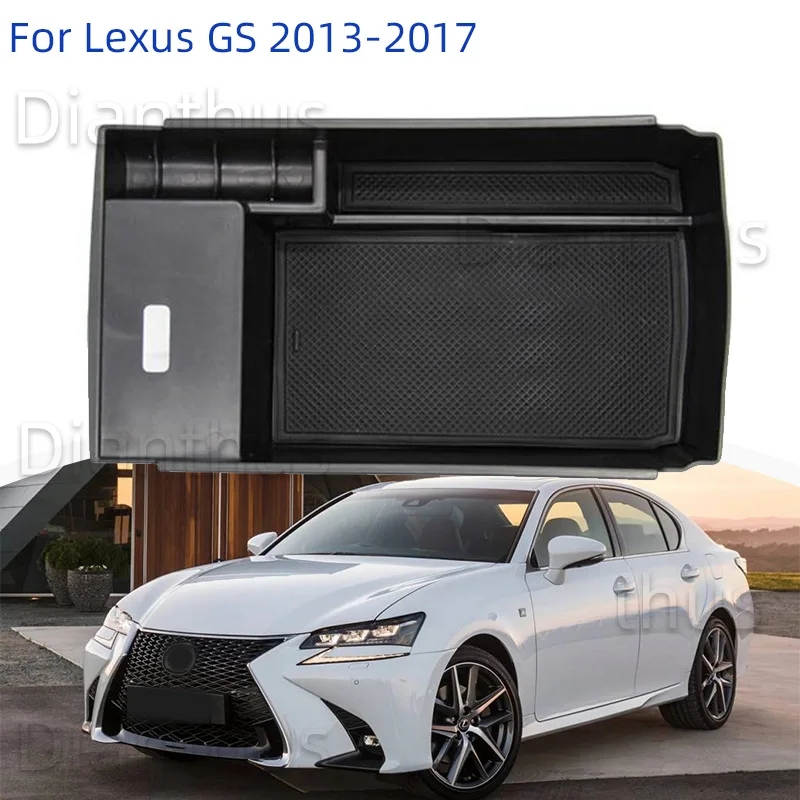 For Lexus GS200t GS300 GS350 GS450h 2013-2017 Car Center Console Armrest Storage Box Organizer Tray Accessories 2016 2015 2014