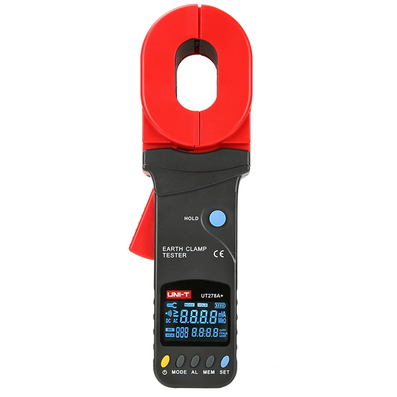 UNI-T UT278A+ Ground Loop Resistance Tester Digital Display Clamp Earth Ground Testers,Jaw Leakage Current Detector.