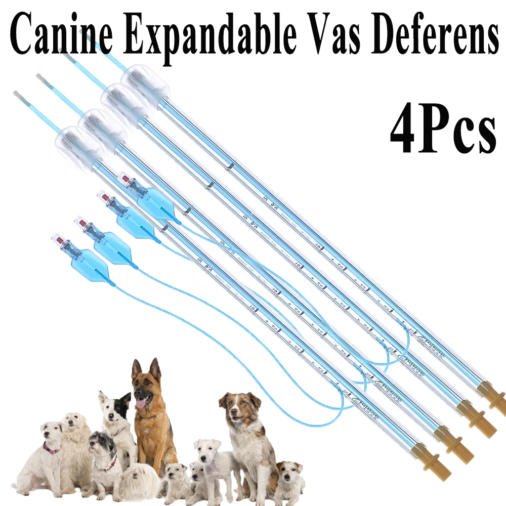 

4PCS Disposable Pet Dog Canine Accurate Artificial Insemination Plastic With Inflatable Ball Sperm Injection Device Supplies