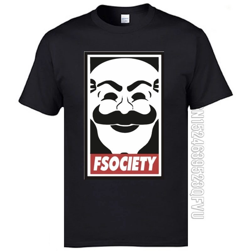 Discount Men T Shirts Fsociety Mr Robot Poster Tshirt Short Sleeve Personalized T-Shirt Summer New Arrival Brand Clothing Shirt