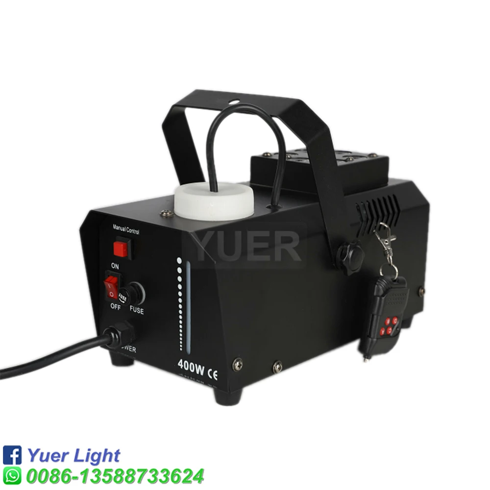 YUER Wireless Remote Control 400W Disco Mini Smoke Fog Machine For DJ Disco Party Holiday Wedding Christmas With RGB LED Light