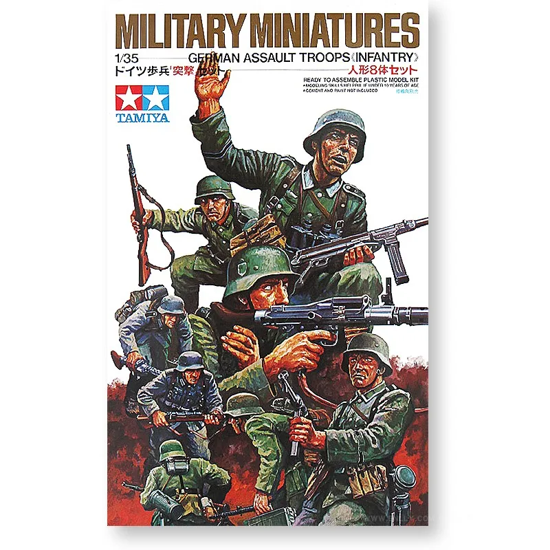 Tamiya plastic assembly model 1/35 German infantry commando 8-person suit adult collection DIY model kit 35030