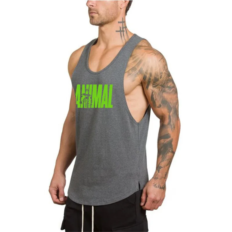 

New Brand Workout Cotton Gym Mens Tank Top Clothing Bodybuilding Musculation Fitness Singlets Vest Sport Sleeveless Shirt