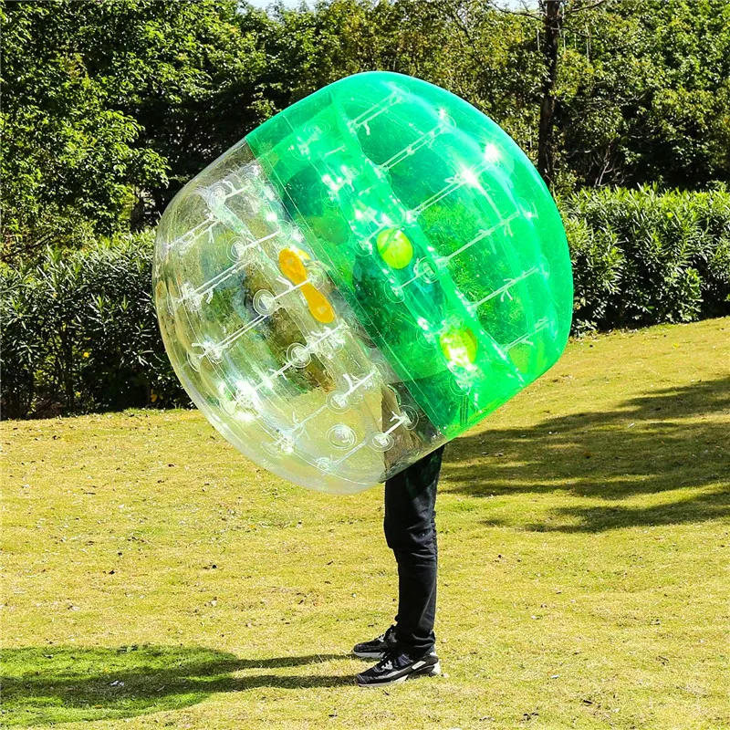 Envío Gratis, pelota inflable Zorb de TPU de 1,0mm, balón de fútbol con burbujas de 1,5 m, pelota de choque de aire, fútbol con burbujas para adultos