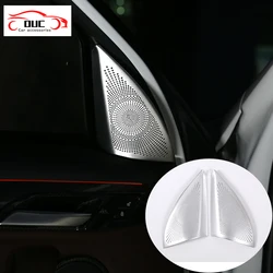 2Pcs Car Styling Door Stereo Speaker Tweeter Covers Stickers Trim For BMW X1 F48 2016 2017 2018 2019 2020 2021 Auto Accessories