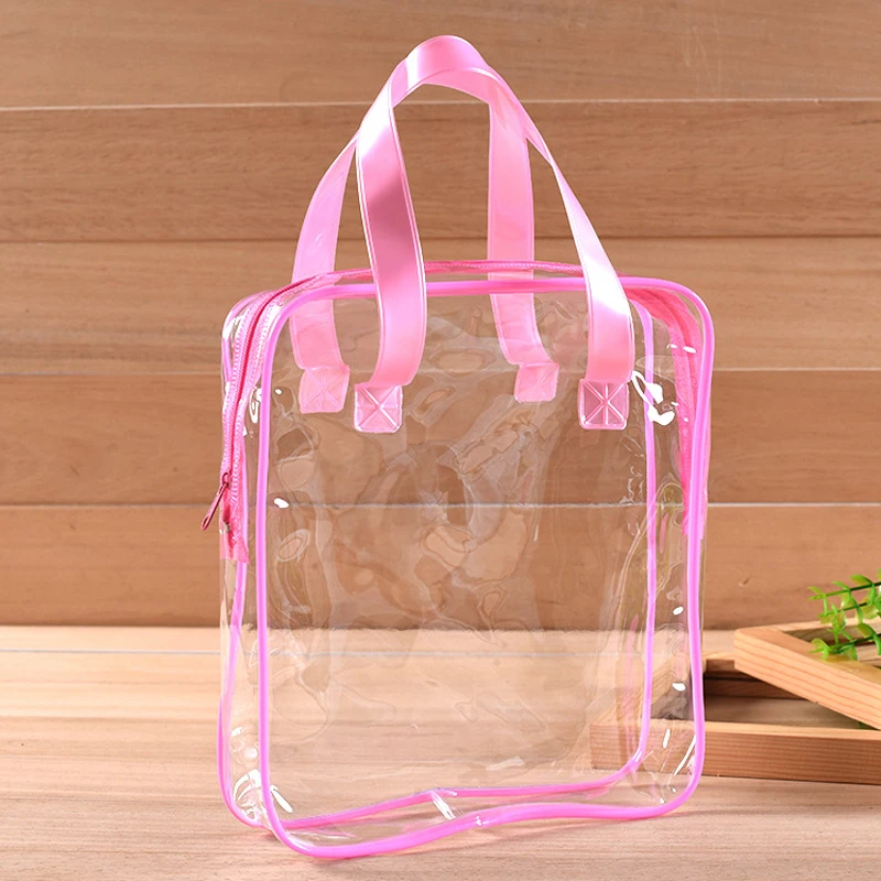 Waterproof Transparent PVC Bath Cosmetic Bag Women Make Up Case Travel Zipper Makeup Beauty Wash Organizer Toiletry Storage Kit