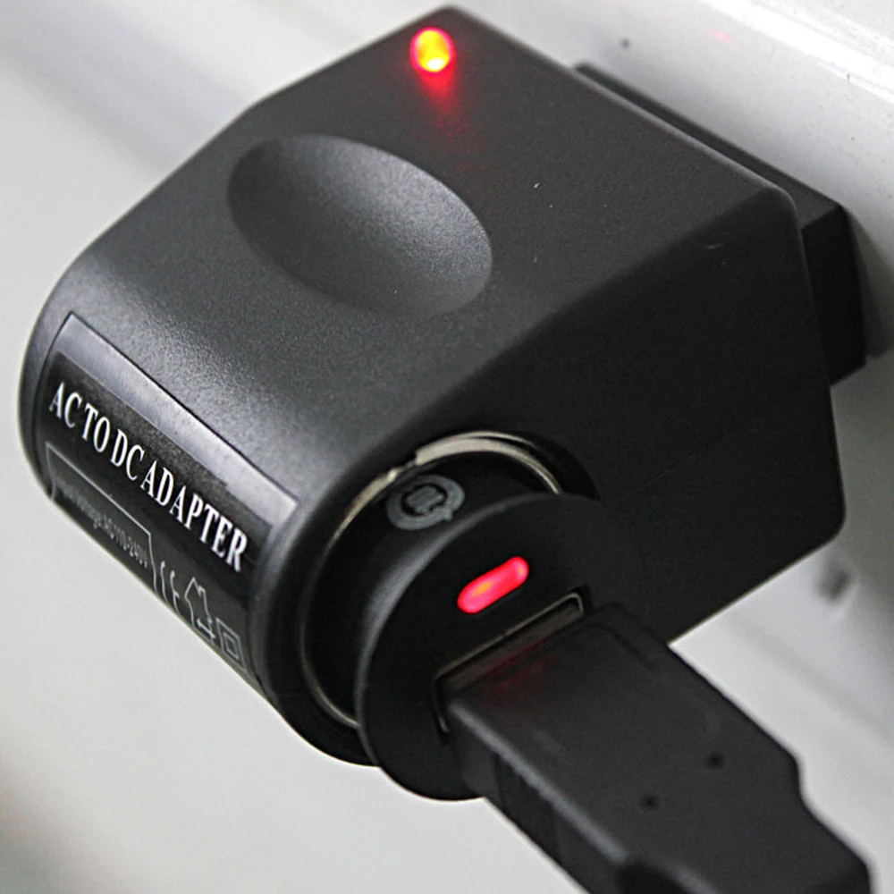 Hot Sale AC 220V to DC 12V Car Cigarette Lighter Wall Power Socket Plug Adapter Electrical Converter Voltage Inverter  EU Plug