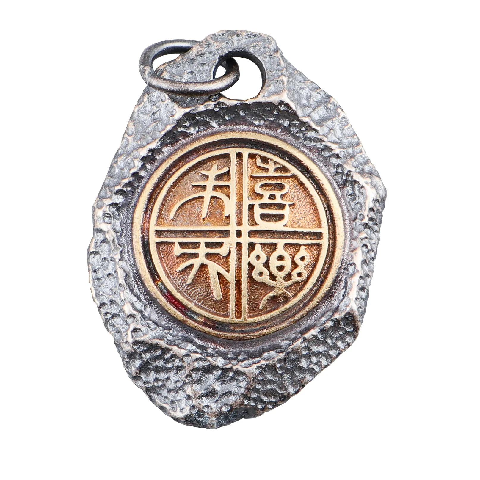 BOCAI S925 Sterling Silver Pendants Popular Six Syllable Mantra Meteorolite Hanging Drop Pure Argentum Amulet for Men Women