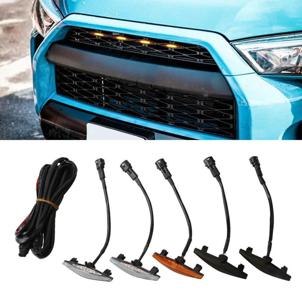 

4PCS Car Front Grille Decorative Lamp Led Cob Light For Toyota 4Runner A Set