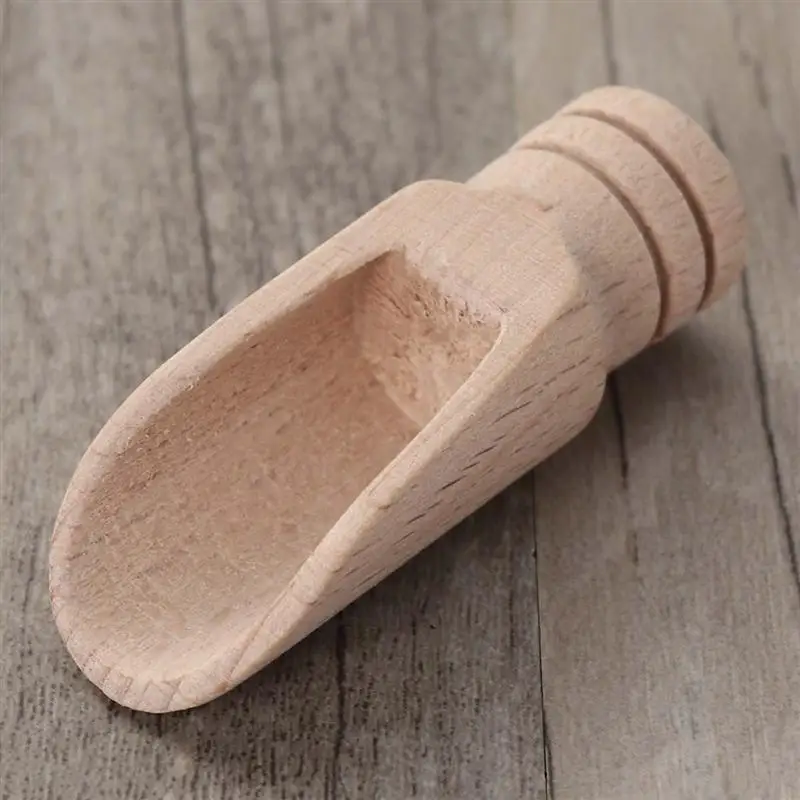 10/12/15/20pcs Tea Scoop Small Salt Shovels Wooden Teaware Accessories Spoon Milk Scoops Tea Spoons