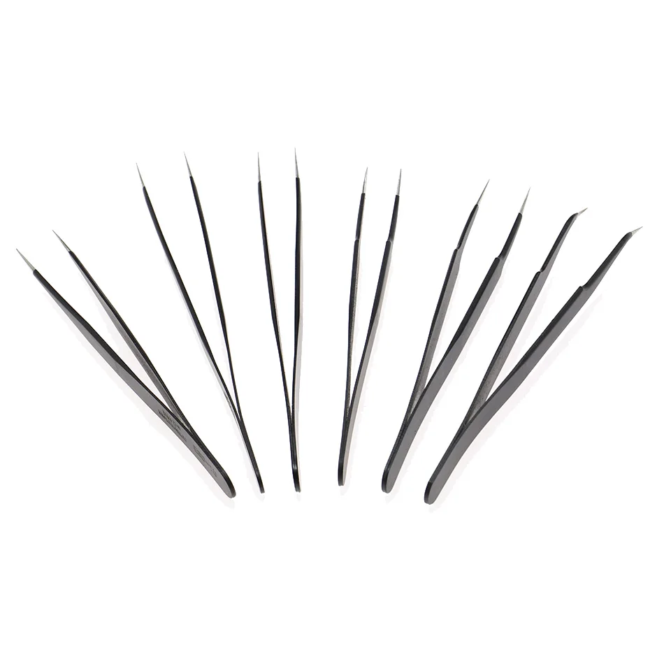 1 Cái Chống Tĩnh Điện ESD Nhíp Inox Bảo Dưỡng Công Nghiệp Chính Xác Cong Nhíp Thẳng Dụng Cụ Sửa Chữa