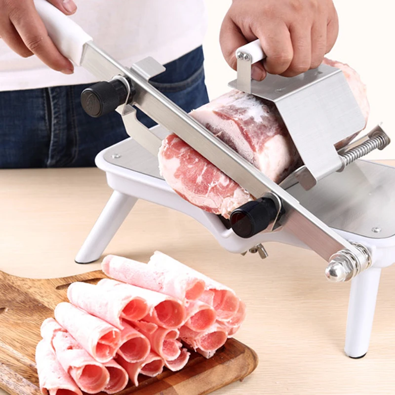 Rebanador Manual de cordero ST209, pequeño rollo de carne para el hogar, máquina cepilladora de carne congelada, rebanador de carne para el hogar