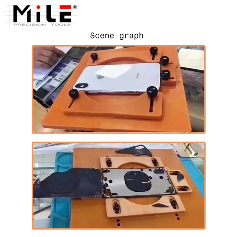 MILE Tampa traseira separada desmontagem fixação titular fixação vidro quebrado tampa traseira Fix LCD ferramenta de reparo para iPhone X 8P 8G