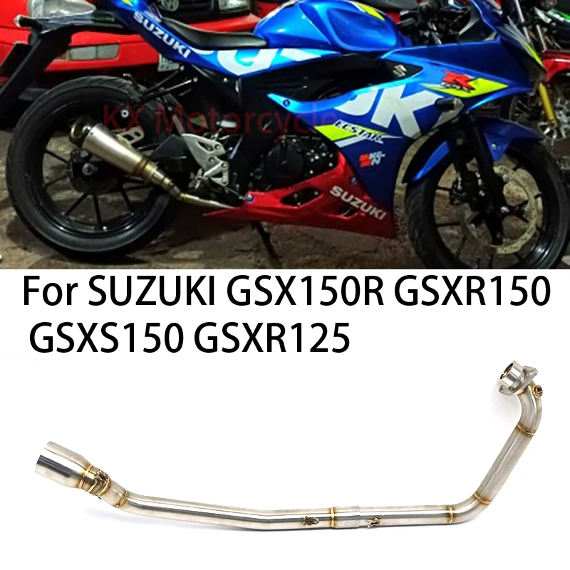 

For SUZUKI GSXR150 GSX S150 GSX150R GSXS150 51mm Motorcycle Exhaust Front Pipe Middle Mid Link Pipe Escape Slip On