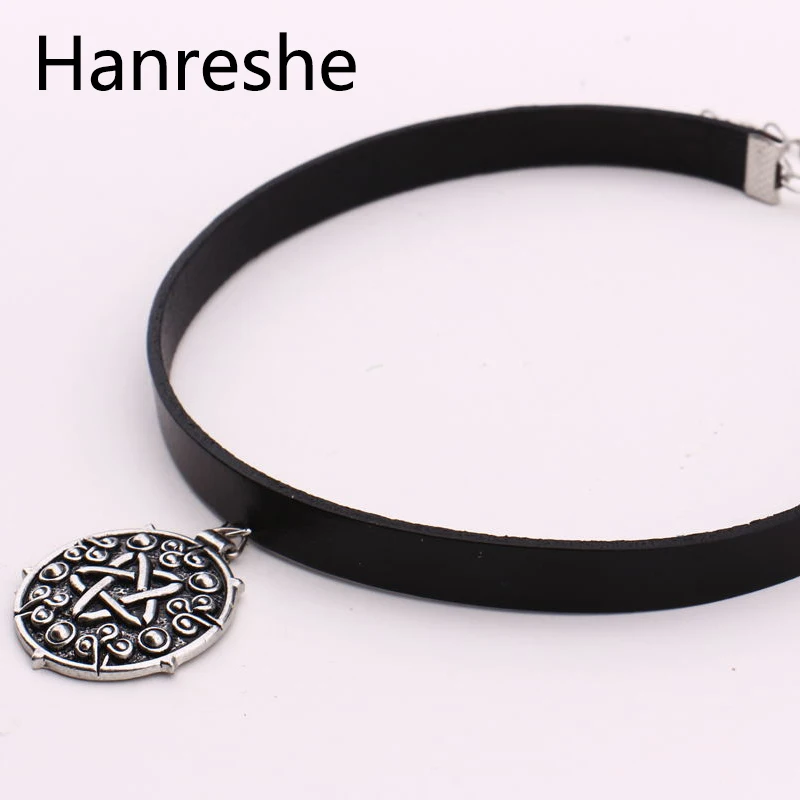 Witcher 3 Medallion 32cm+5cm Leather Choker Necklace the Wild Hunt Game Cosplay Jewelry Gothic Silver Color Pendant Women Gifts image 6