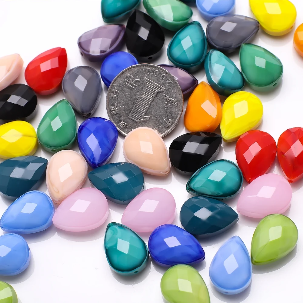 10 Teile/los Kristall Tropfen Anhänger Rot 13X18MM Facettierte Glas Teadrop Perlen Günstige Perlen Handwerk Material Herstellung Schmuck zubehör