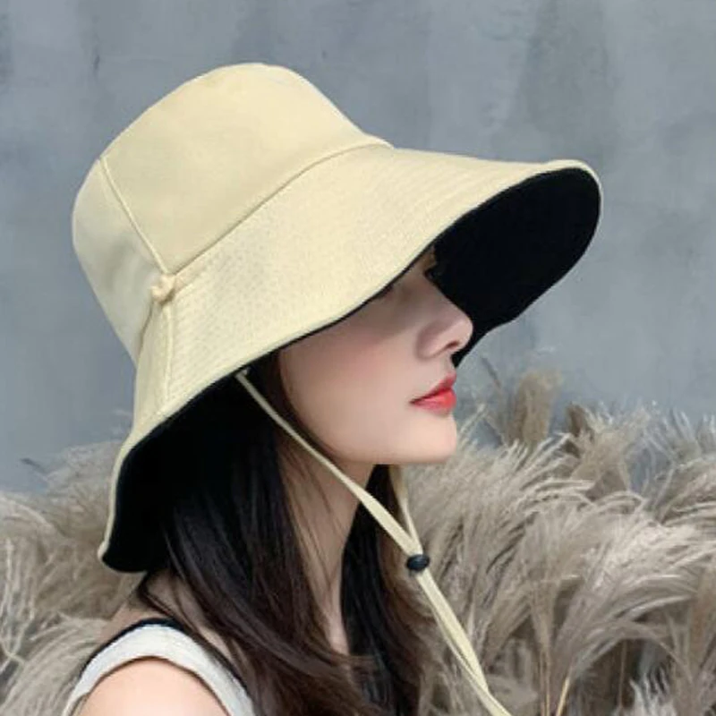 2023 Fashion  fisherman hat womens outdoor shade bucket hats wild tide cap cotton bucket caps for men casquette