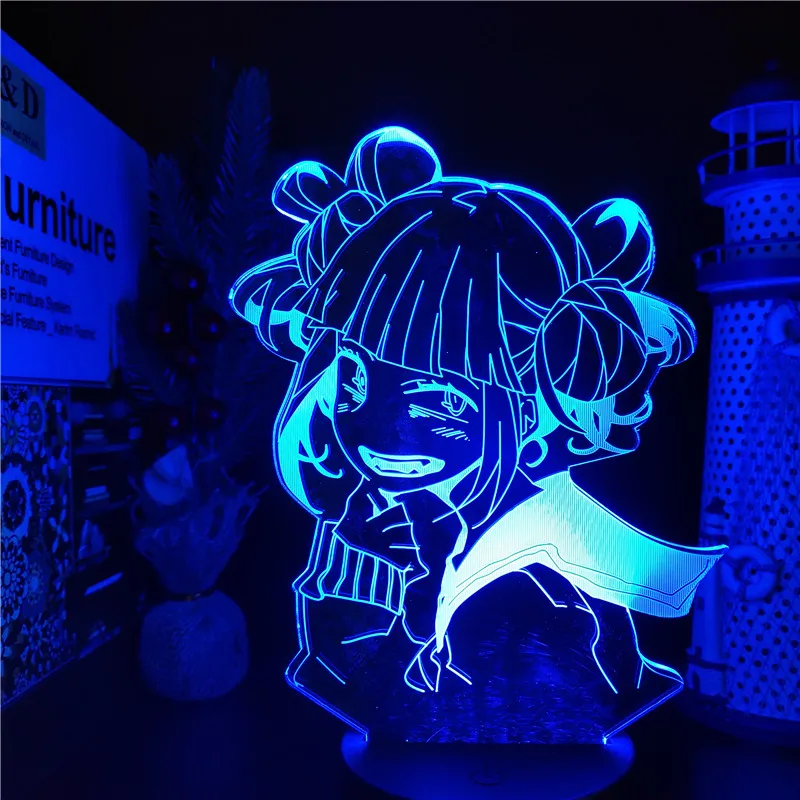 3D ANIME LAMP Academia Cross My Body 야간 조명 침실 장식