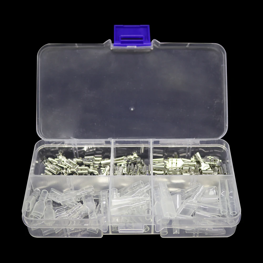 120pcs 2.8/4.8/6.3mm Crimp Terminals Insulated Seal Electrical Wire Connectors Crimp Terminal Connector Assortment Kit