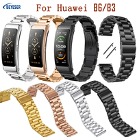 Original Stainless Steel Strap For Huawei B6 Bracelet Three Straps For Huawei B3 Wristband Replacement Watchband Accessories New