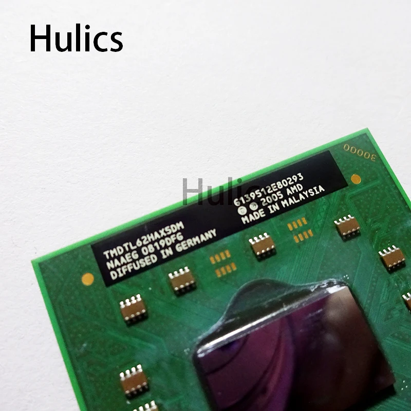 Hulics Used AMD Turion 64 X2 Mobile technology TL-62 TL 62 TL62 2.1 GHz Dual-Core Dual-Thread CPU Processor TMDTL62HAX5DM