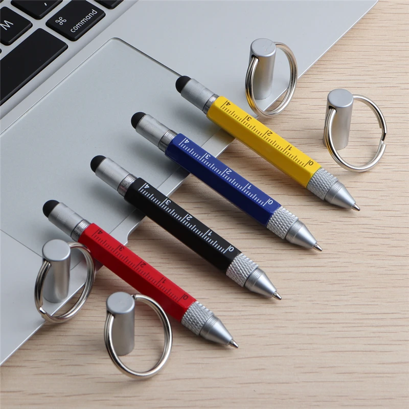 1/20/PCS/LOT NEW Multifunction pen Mini Pocket-size Metal Ballpoint Pen Rotating Small Portable Oil Pen Tool Pen Keychain