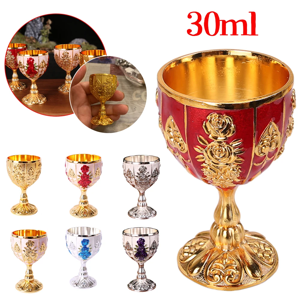 30ml metal copos de vinho retro louça taça estilo europeu do vintage espírito vodka champanhe para a barra decoração da sua casa