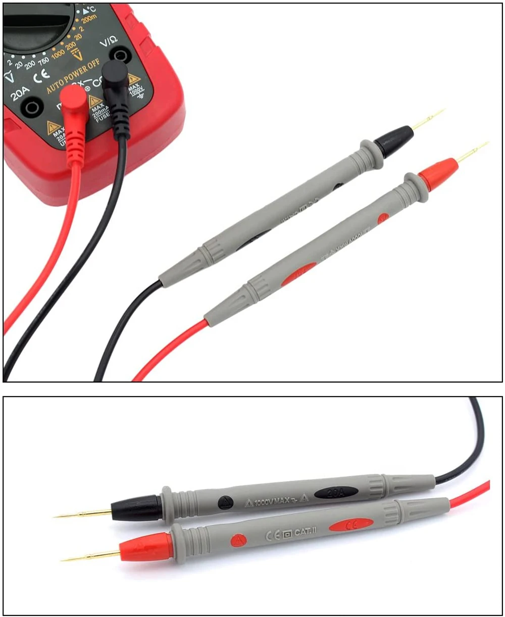 Digital Multimeter Test Leads Measuring Probes Pen Kit Universal Cable AC DC 1000V 20A 10A CAT for Multi-Meter Tester Wire Tip