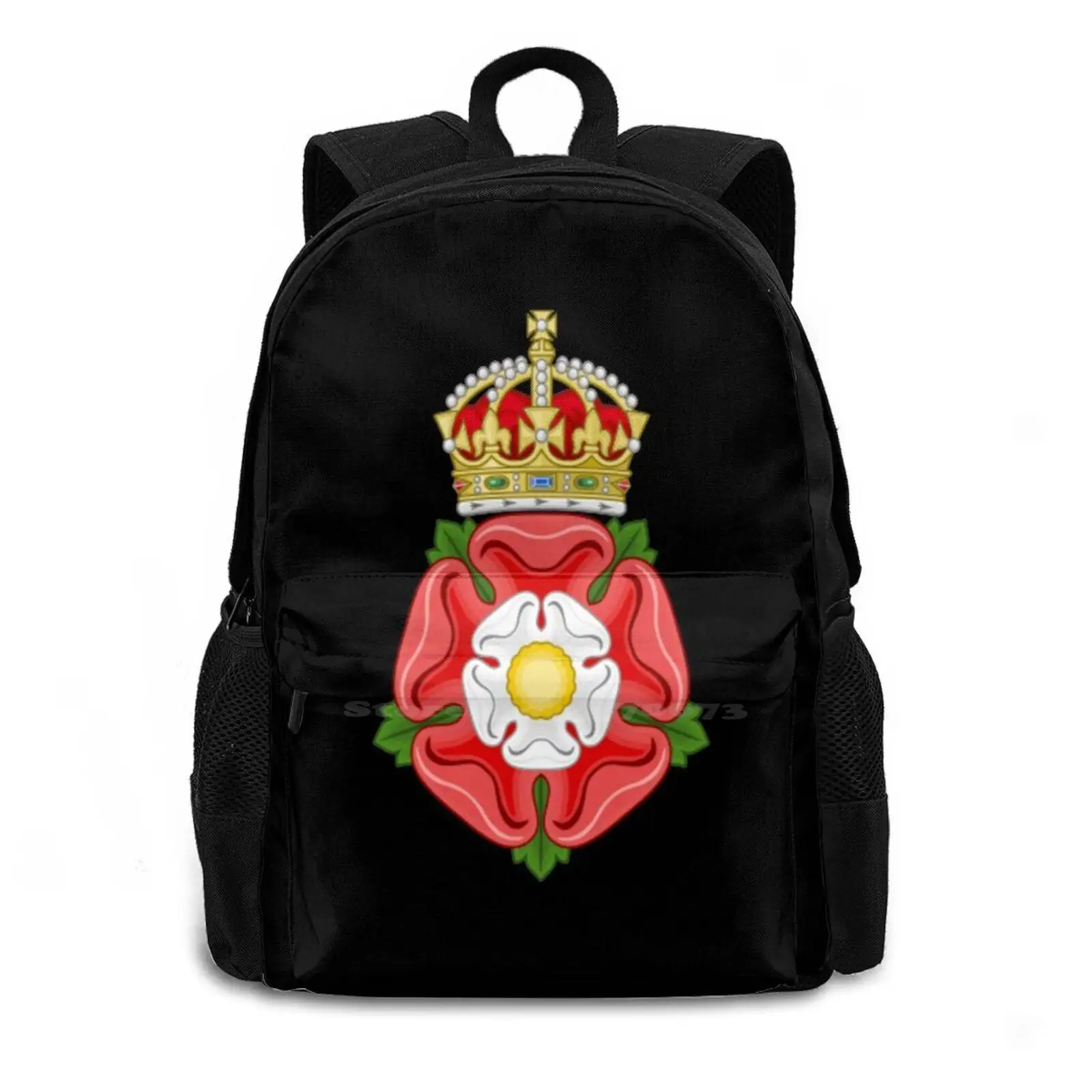 Rose Royally Crowned 3d Print Design Backpack Casual Bag Rose Royally Crowned Rose Royally Rose Rose Logo Rose Emblem Rose