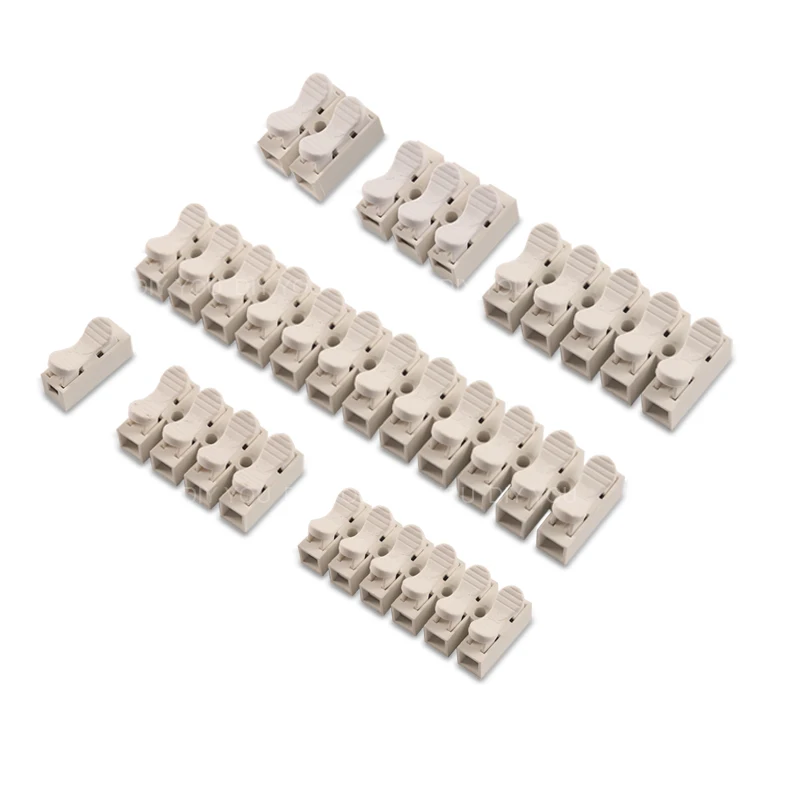 10/30/50/100PCS/Lot Electrical Cable Connectors CH-1/2/3/4/5/6/12 Quick Wire Connectors 12 position Terminals Block Connector