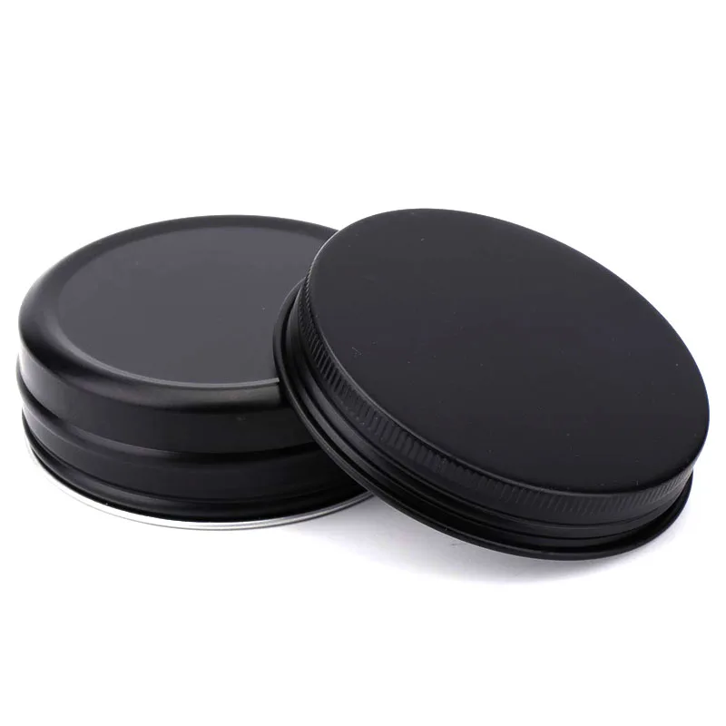 30pcs Matte Black Aluminum Round Tin Cans Box 60g/2OZ Empty Cosmetic Cream Jar Pot Case Screw Thread Lid Lip Balm Container