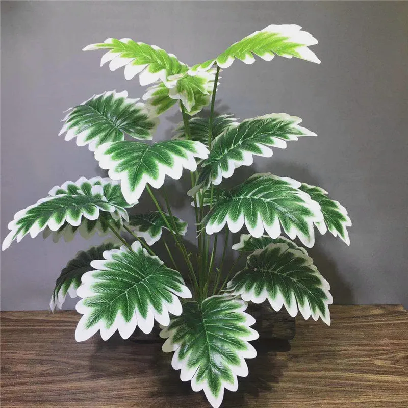 70CM 18 Leaf Green Plastic Plants Artificial Tropical Palm Tree Wedding DIY Landscaping Hotel Office Home Decor Desktop Props