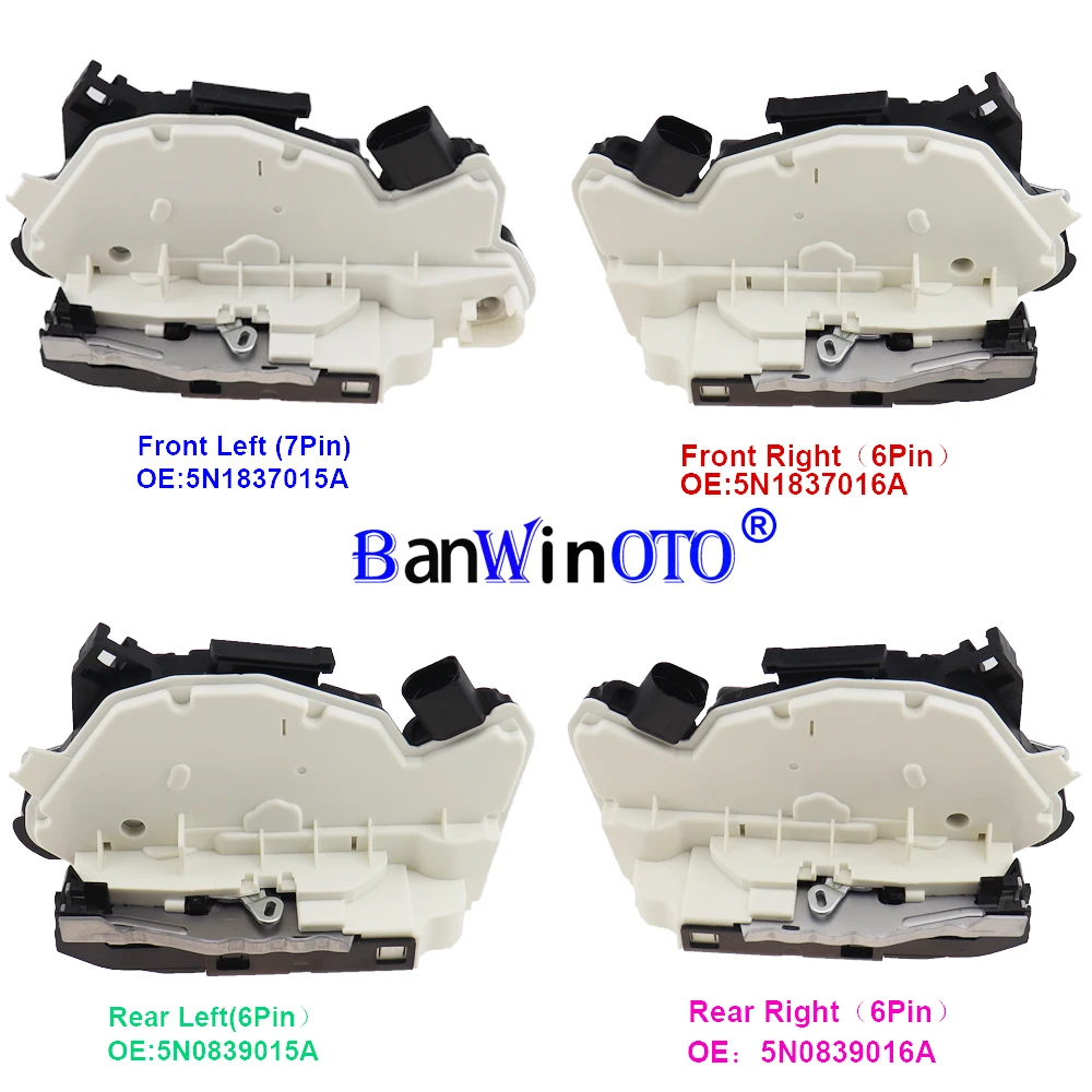 Zamek drzwi siłownik zatrzask centralny mechanizm garnitur dla VW Amarok Tiguan Lavida Passat CC Skoda Fabia wspaniałe miejsce Ibiza 5N1837015A
