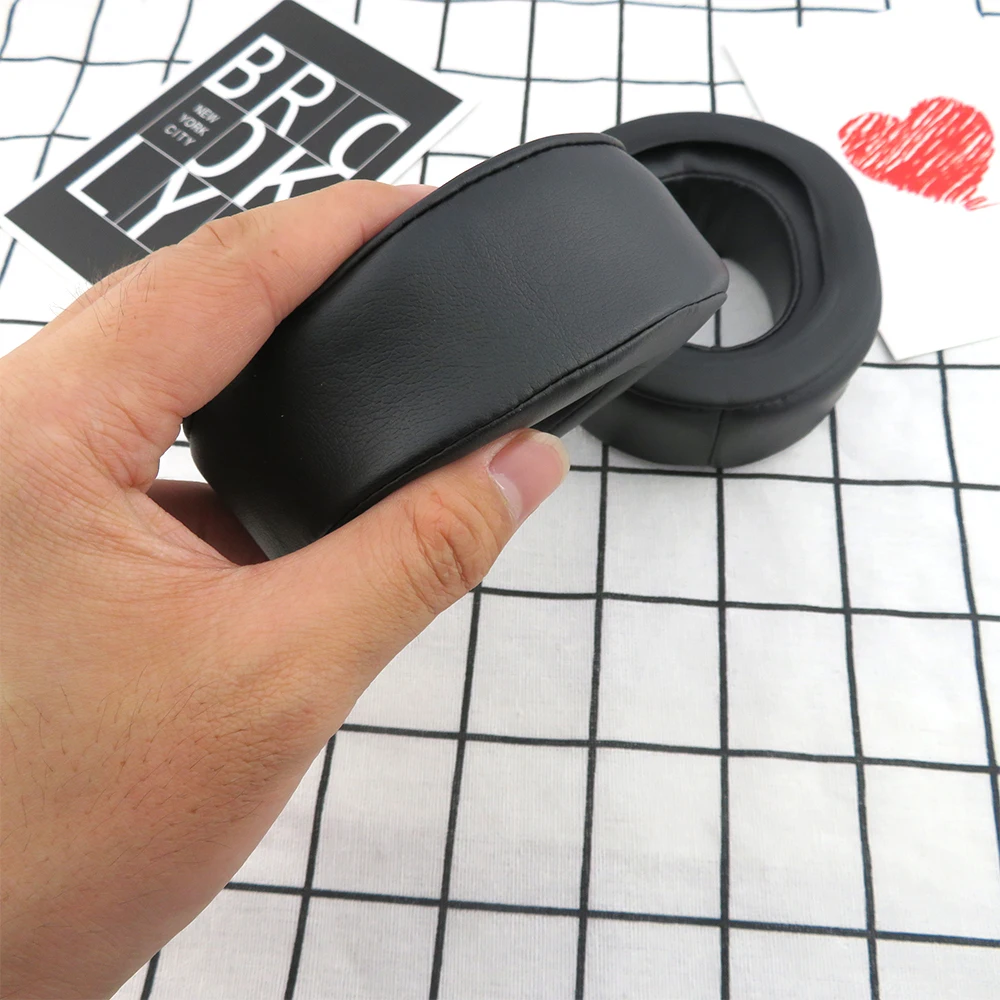 Almohadillas para auriculares Sony MDR-DS7500 MDR DS7500, repuesto de almohadillas para los oídos, Material de cuero arrugado