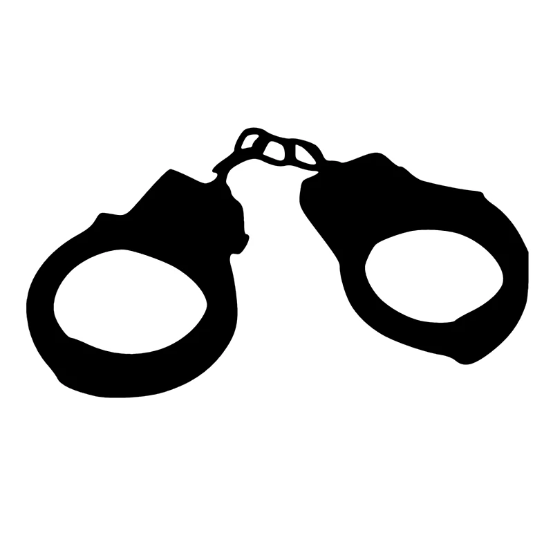 

40445# 20x11 cm Die-Cut Vinyl Decal Handcuffs Car Sticker Waterproof Auto Decors on Car Body Bumper Rear Window