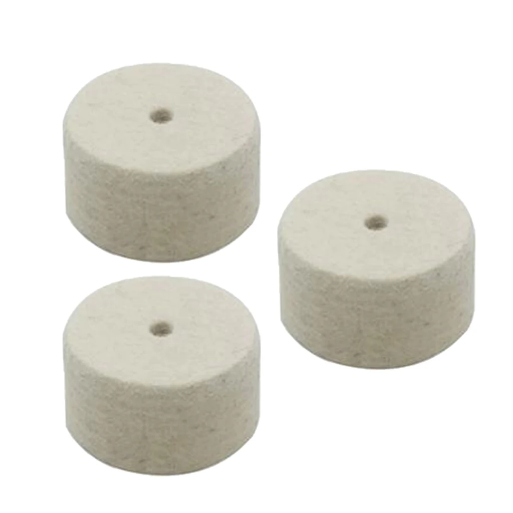 3 Pieces Drum Pedal Beater Hammer Felt Pad Percussion Instrument Accessory 49x30x6mm