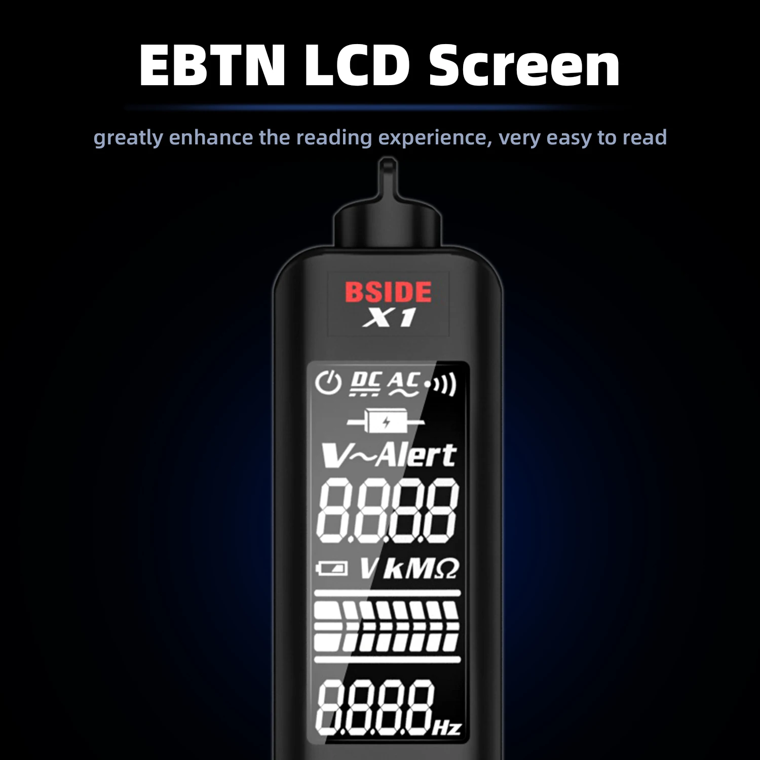 BSIDE X1 EBTN Voltage Tester Electronic True AMS Color Display Automatic Non-Contact NCV AC DC Capacitor Breakpoint Live Wire