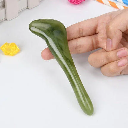 Handmade Natural Resin Face Point Guasha Massage Tool SPA Therapy Green Guasha Massage Sticks