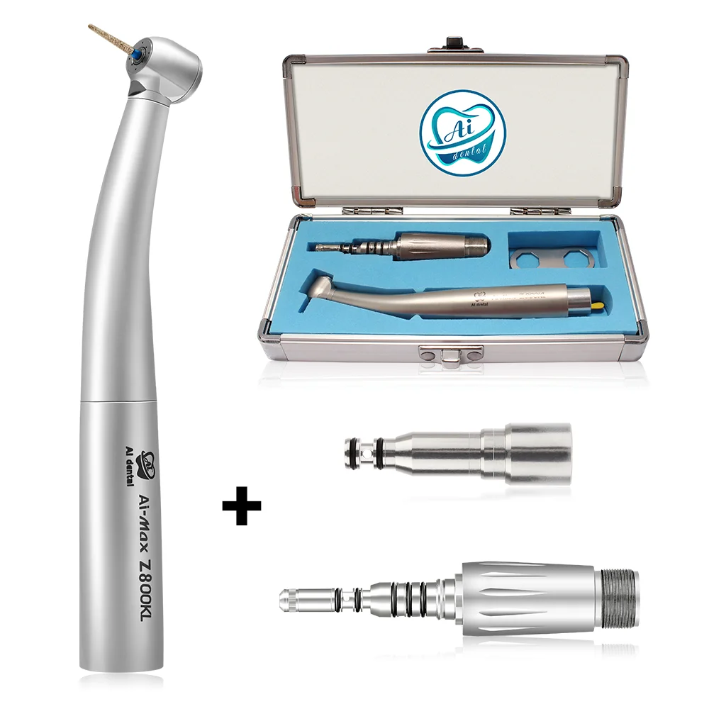 Dental High Speed Fiber Optic Turbine Handpiece Push Button Type With  2 Holes LED Coupler  AI-Z800KL-KCL2