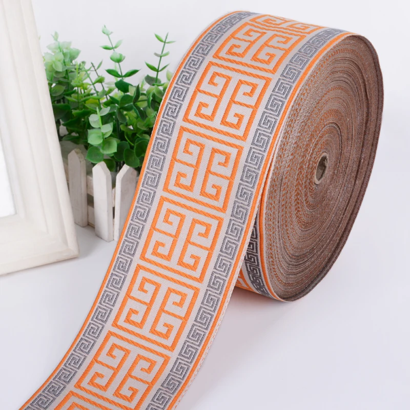 25Meters 9cm Width Jacquard Webbing Quality Ribbon For Handmade Belt Phone Guitar Straps Bags Shoes Apparels