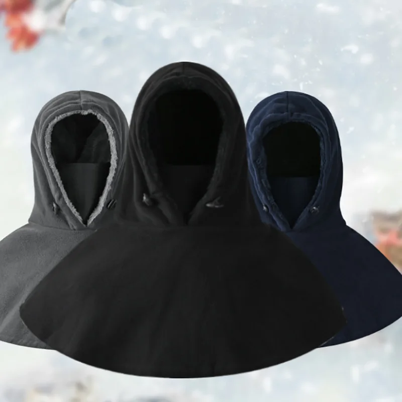 2021 Unisex Thick Warm Hood Balaclava Hat Shawl Outdoor Bicycle Riding Hood Scarf Outdoor Sports Accessories