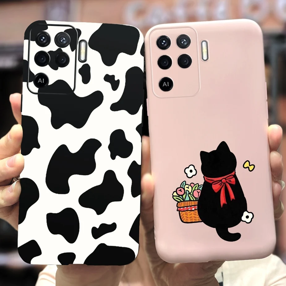 For Oppo Reno5 Lite Case Oppo Reno 5 Pro 5F 5Z Cover Cute Candy Painted Fundas Case For Oppo Reno5 Pro Reno 5 F Z Lite Soft Bags