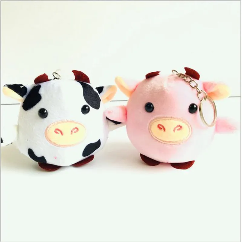 1Pcs Bull New Plush Toys Cute Calf Doll Small Cow Rag Stuffed Toys Doll Pendant Keychain Children\'s For Girl Gifts  Size 8Cm