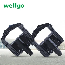 Wellgo F265 Folding Bicycle Pedals MTB Mountain Road Bike Padel 2 DU Bearings Aluminum Folded Pedal Bicycle Parts