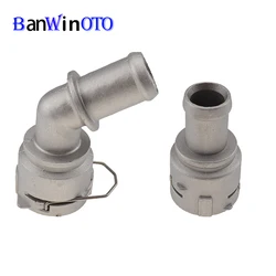 Aluminium 1J0122291D 1set Quick Connector Cooling Coolant Flange Hose Coupler Pipe For Audi TT VW Jetta MK4 Golf 3B0122291B