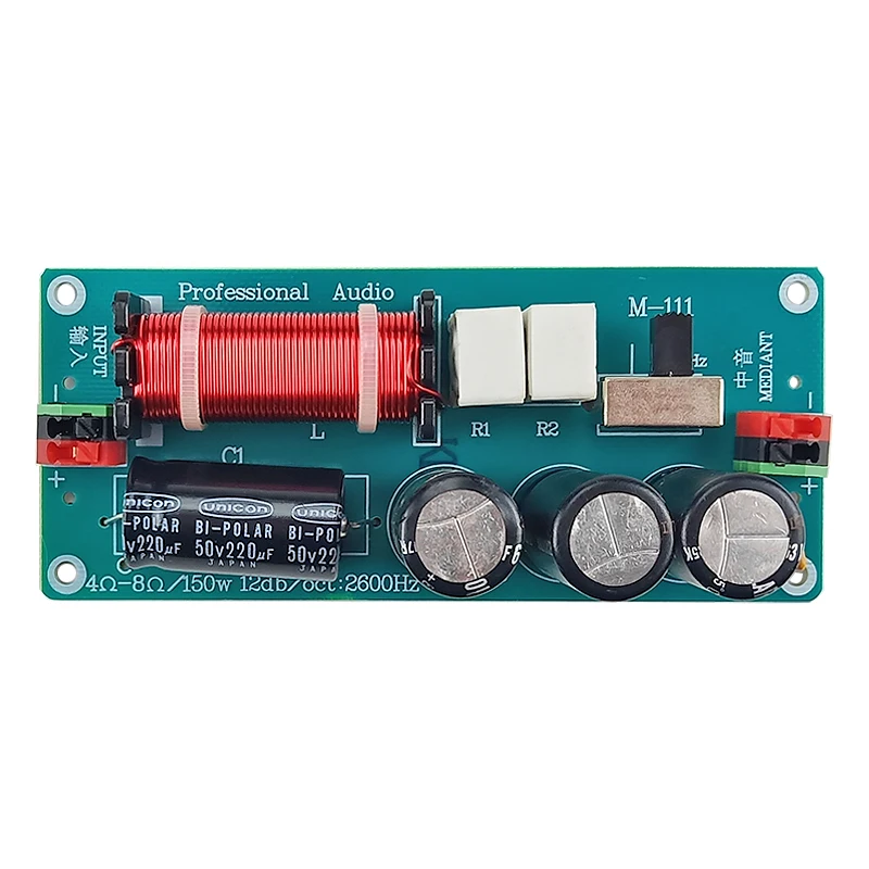 GHXAMP 150W Midrange Speaker Crossover Mid 1 way Mediant Car Audio Crossover 4-8ohm For 3-6 inch Speaker Unit 2pcs