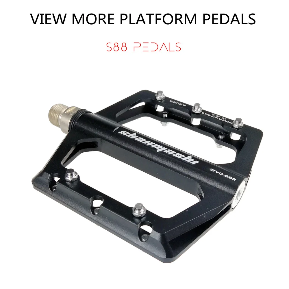 S88 four bearing pedal mountain bike universal downhill streetcar wide anti slip titanium axle pedal