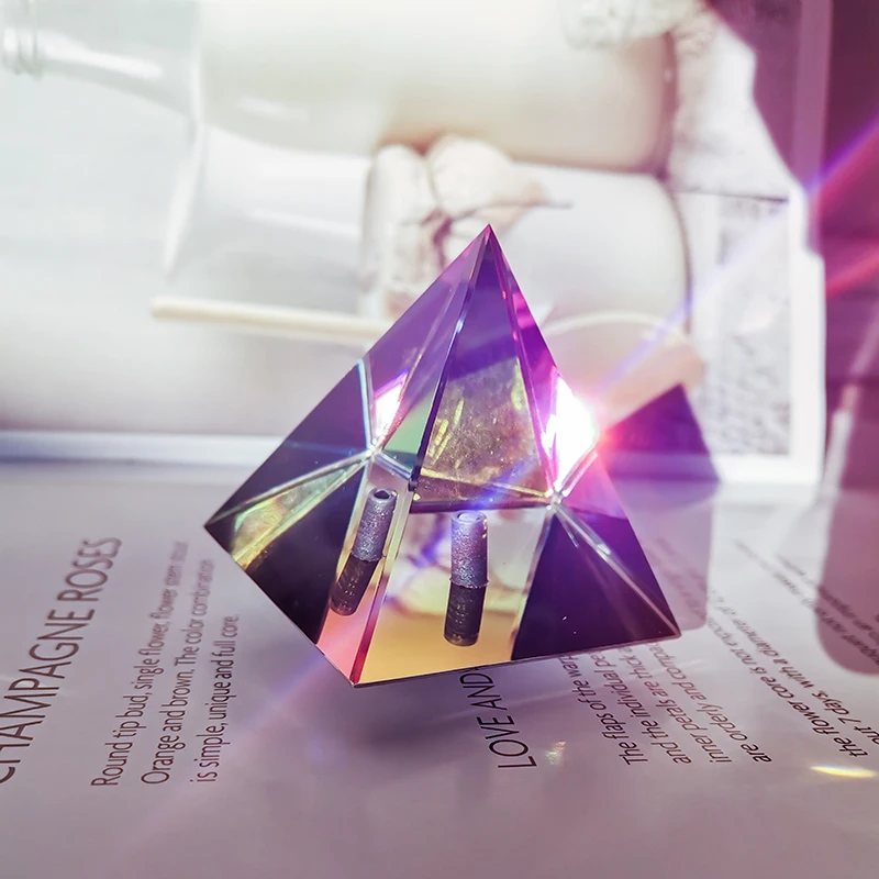 Egyptian Pyramids Rainbow colorful crystal Pyramid Prism for crafts photograph